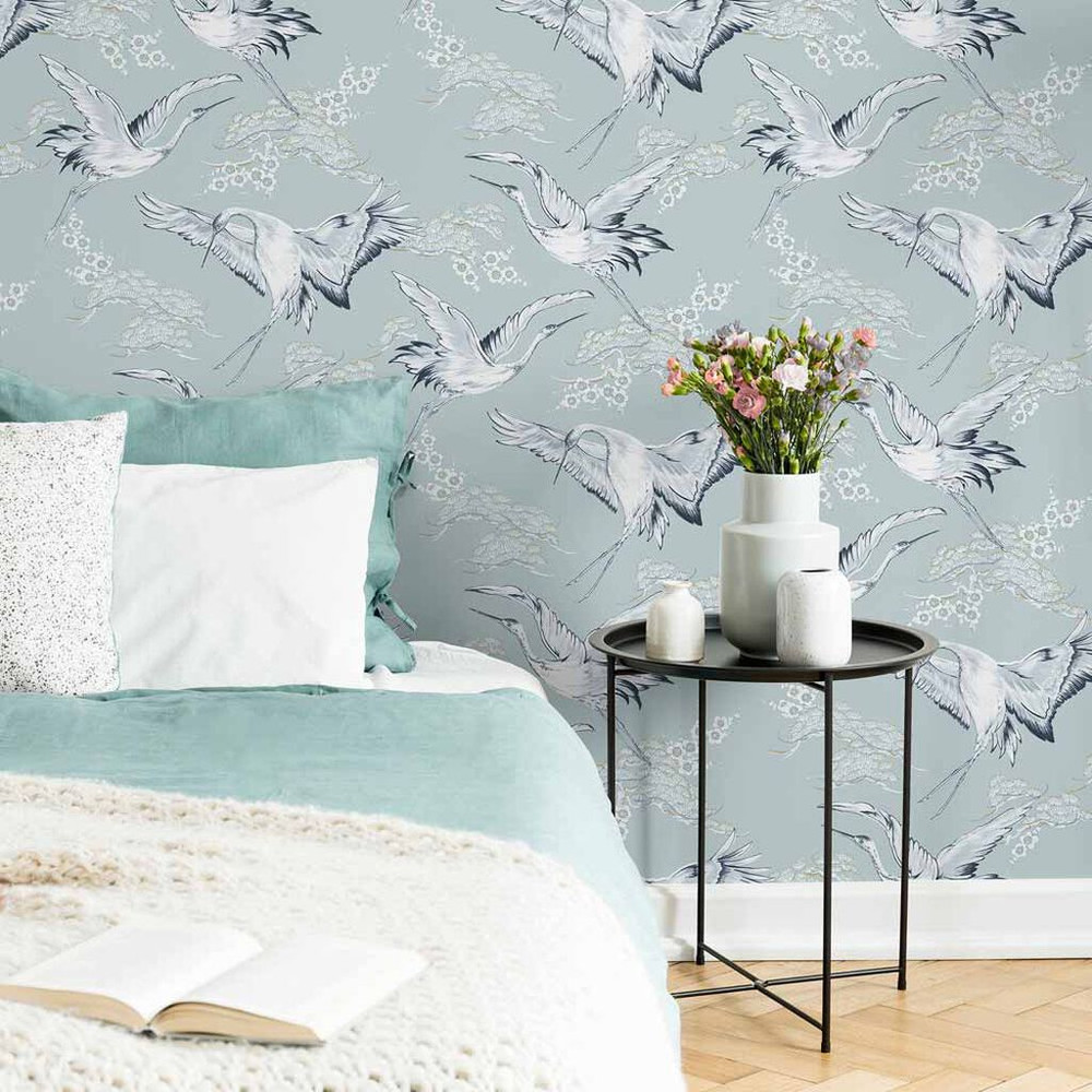 crane duck egg wallpaper