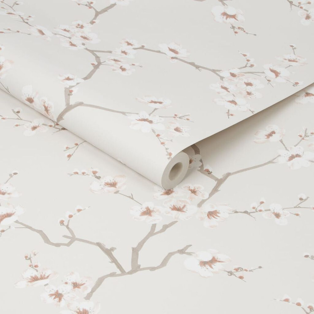 apple blossom burnt orange wallpaper