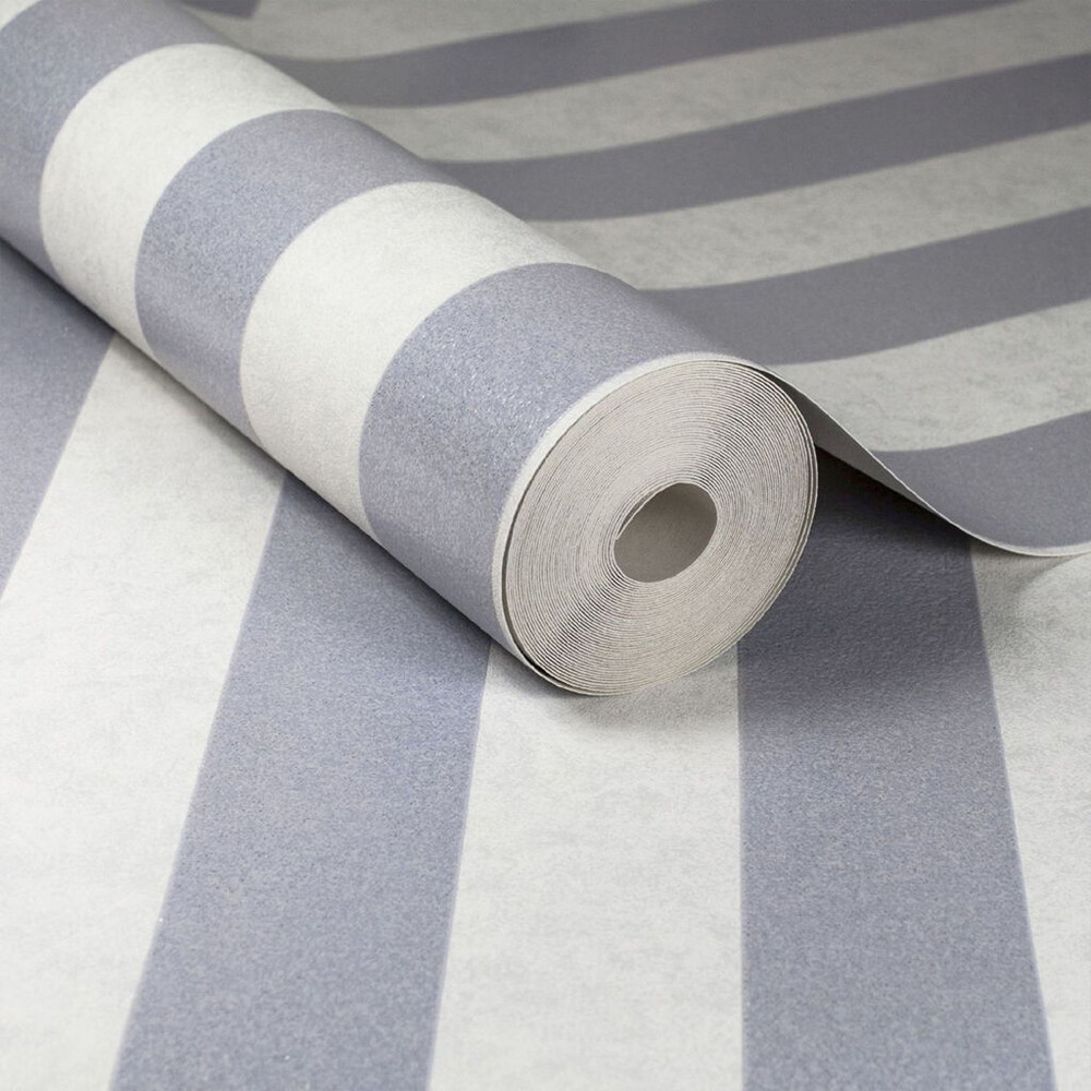 helen glitter stripe lilac & white wallpaper