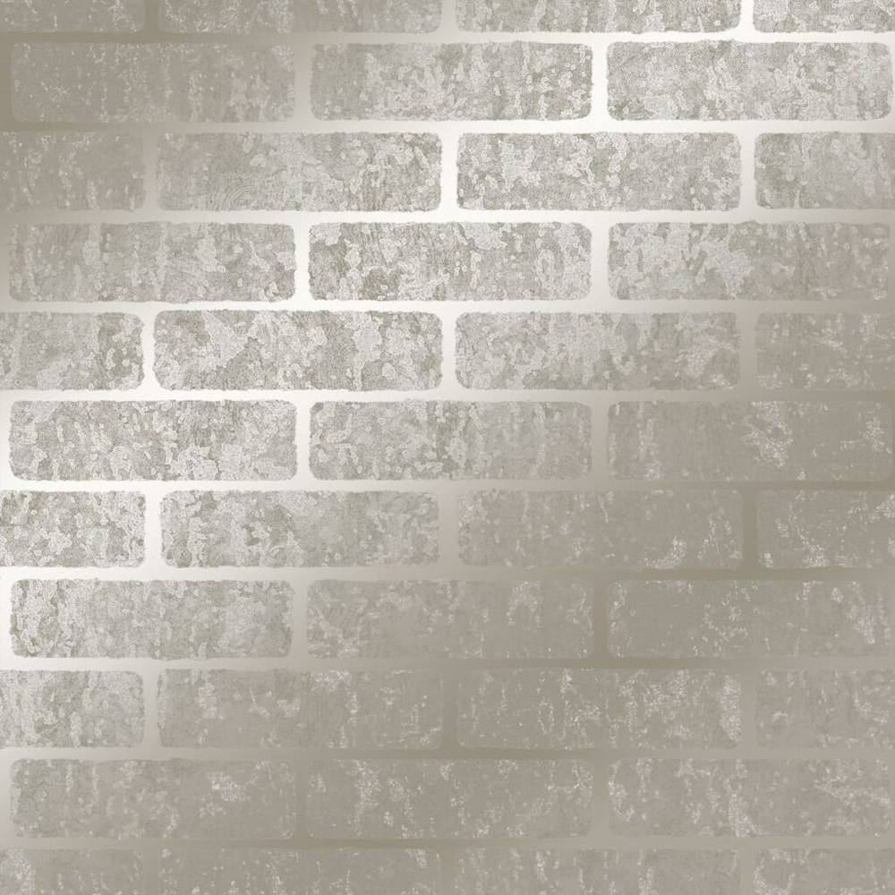 milan brick taupe wallpaper