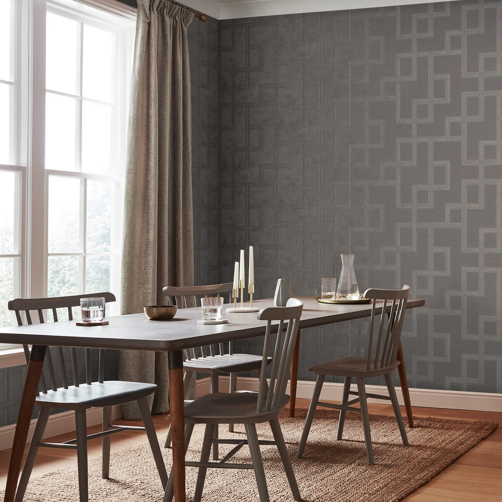 Gilded Greek Key Quartz Wallpaper