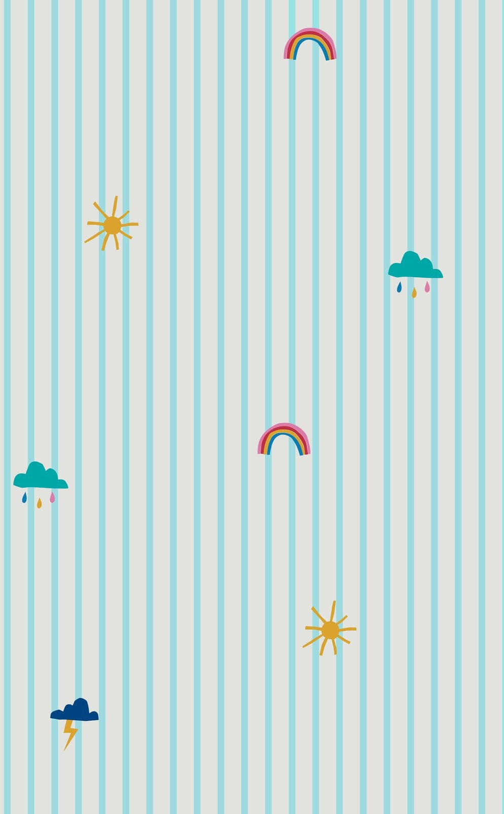 Joules Whatever the Weather Icons Haze Blue Wallpaper