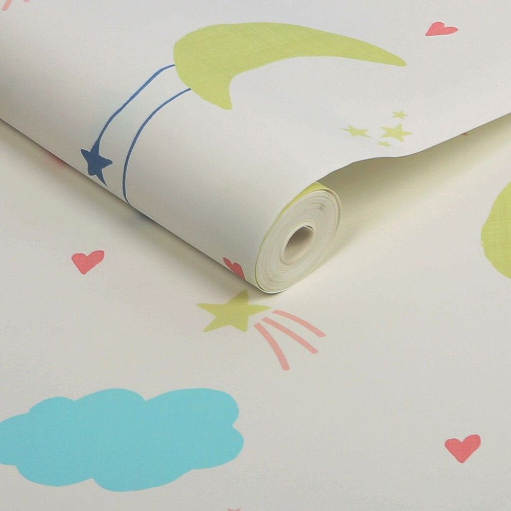 next moon & stars pastel wallpaper