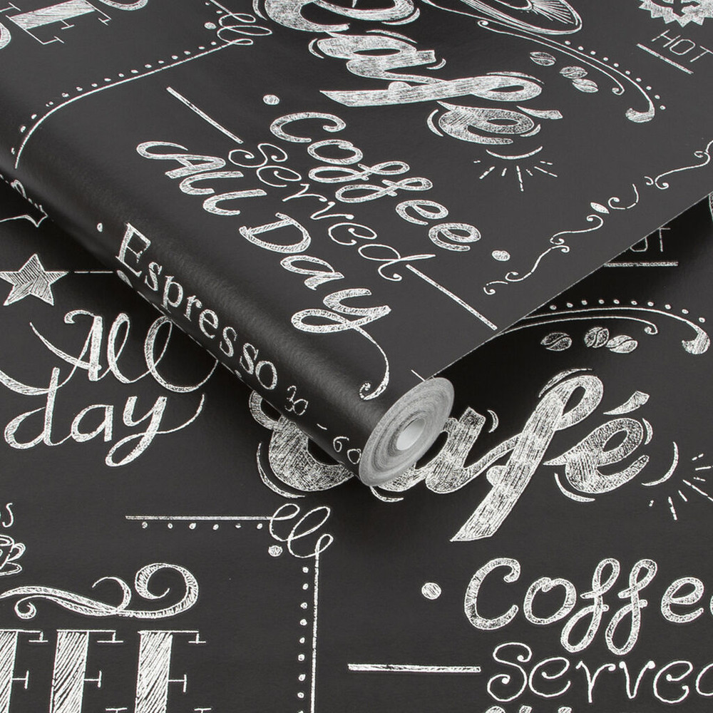 coffee shop black and white wallpaper