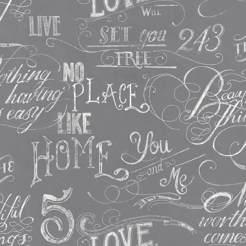 chalk board grey wallpaper
