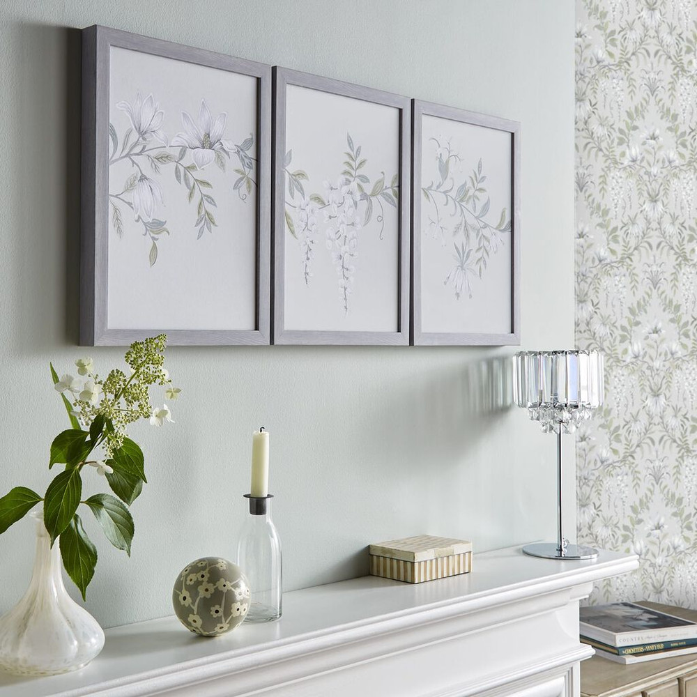 parterre set of 3 framed canvases