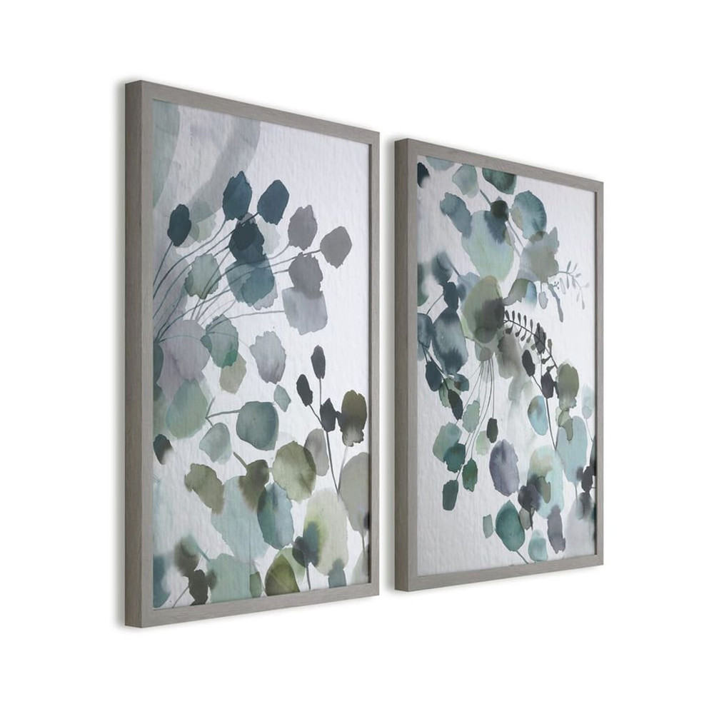 sage sprigs framed canvas