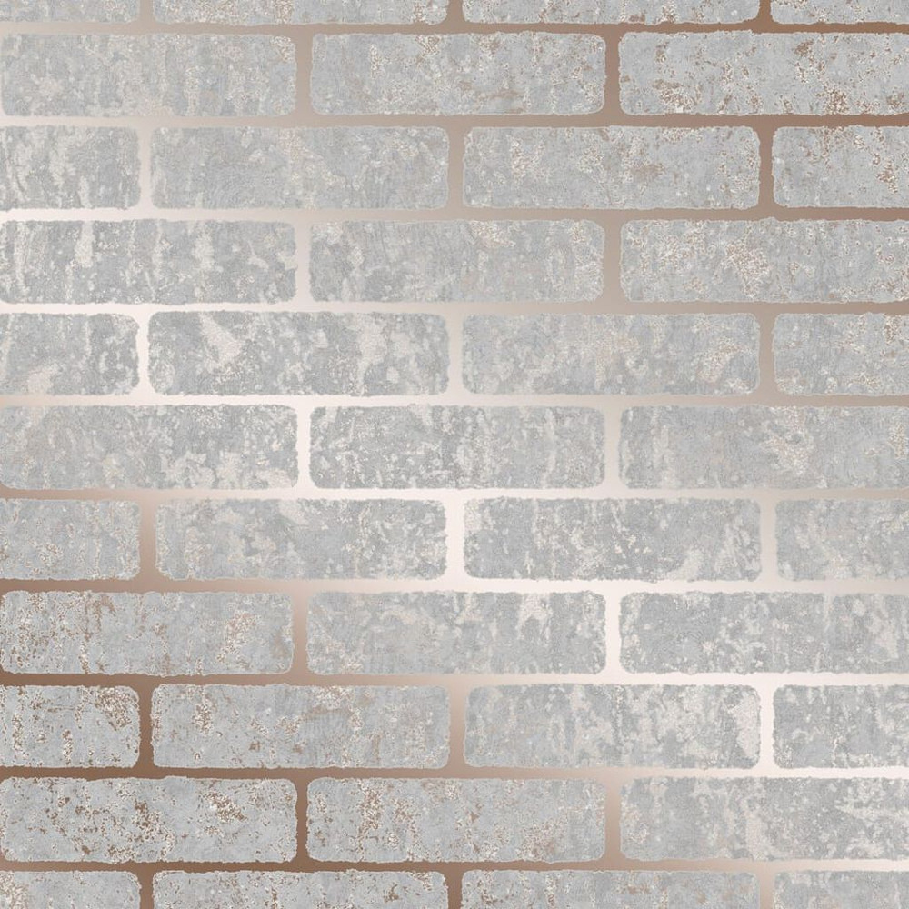 milan brick rose gold wallpaper