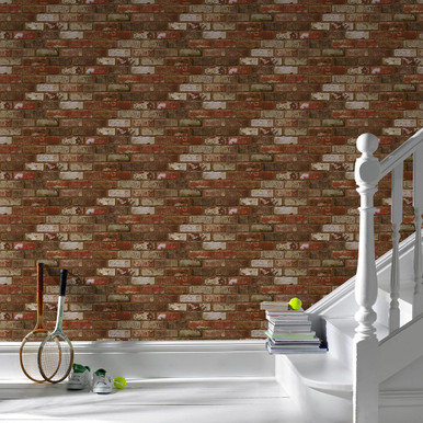 brick wall red wallpaper