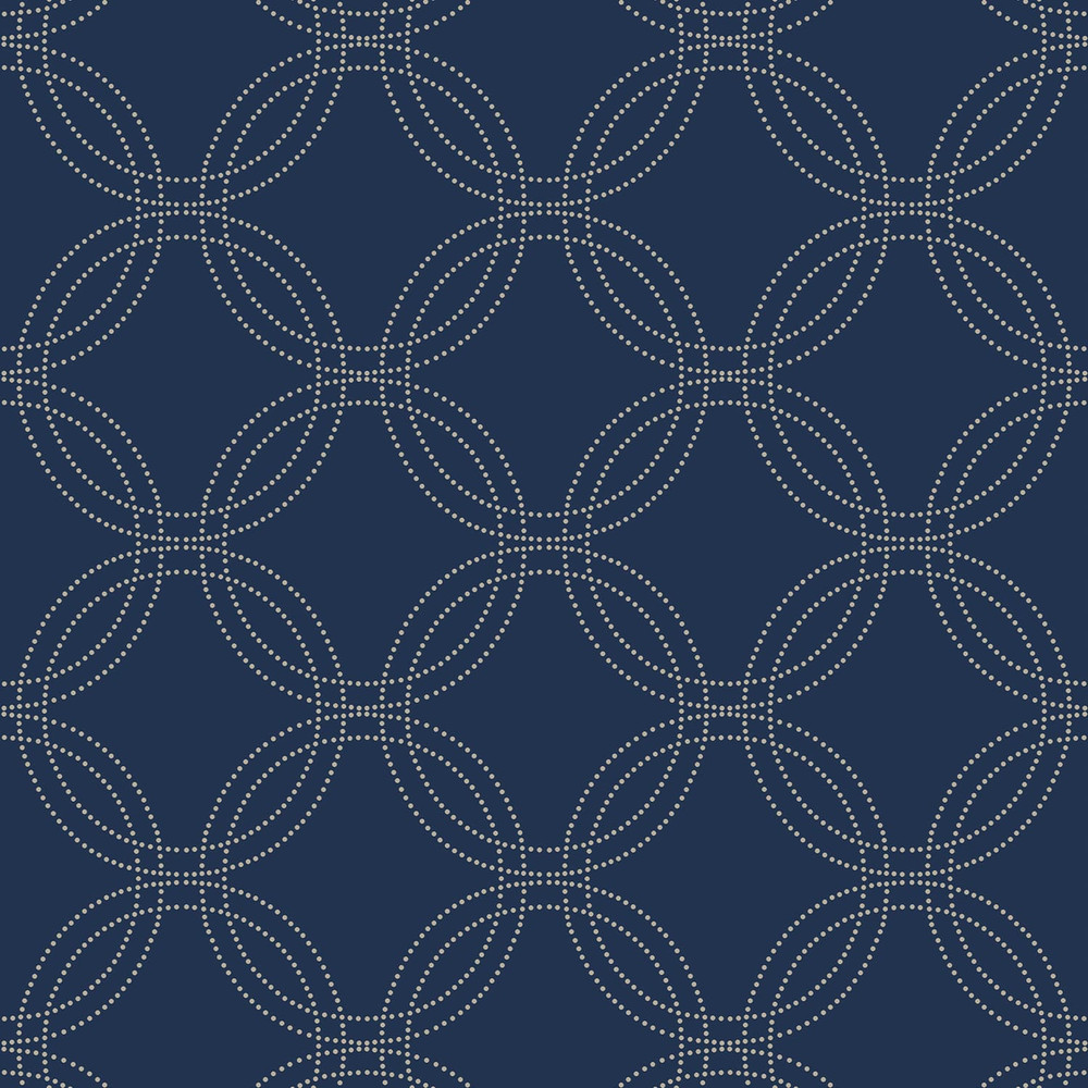 Serpentine Navy Wallpaper