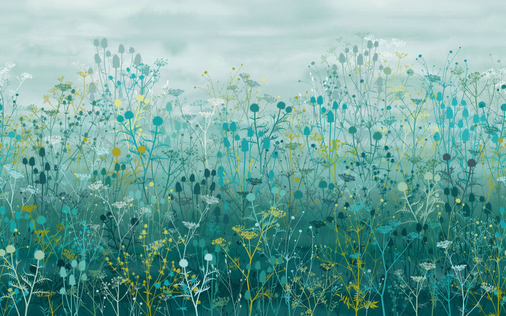 Tania's Garden Peacock Fixed Width Wall Mural