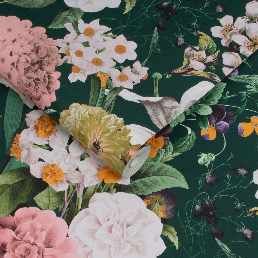 Glasshouse Flora Emerald Wallpaper