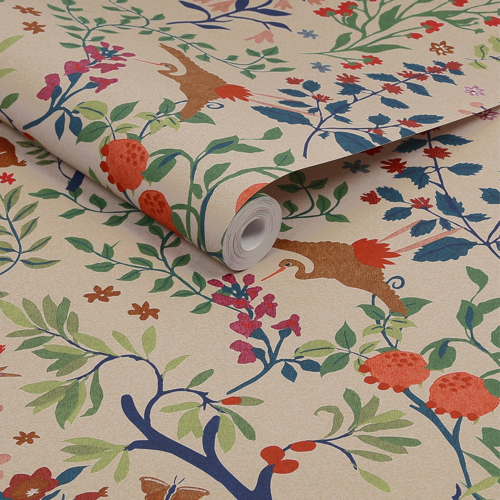 Joules Enchanted Woodland Antique Creme Wallpaper
