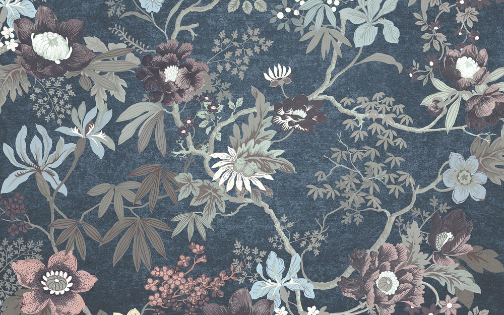 Kimono Teal Bespoke Mural