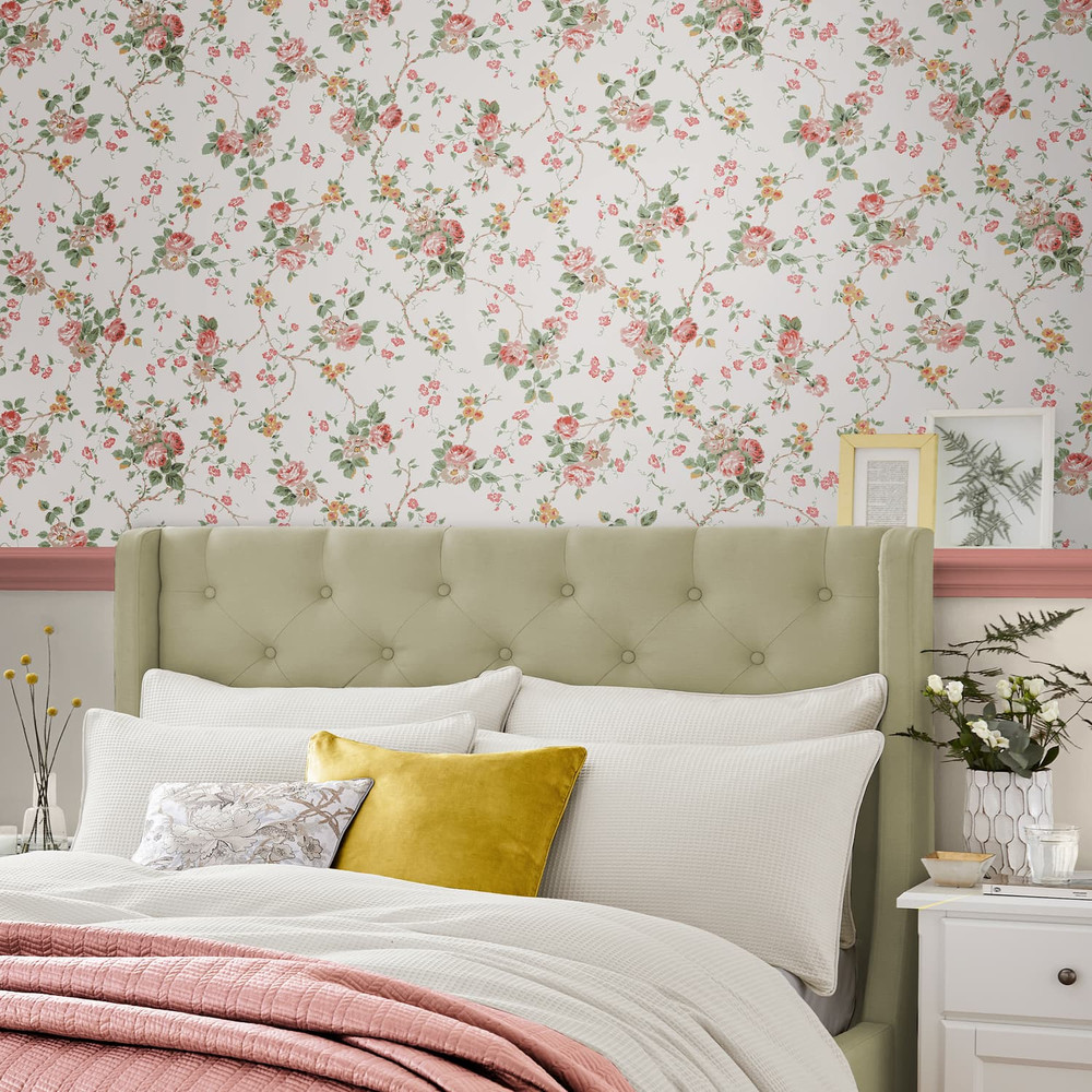 Laura Ashley Mountney Garden Antique Pink Wallpaper