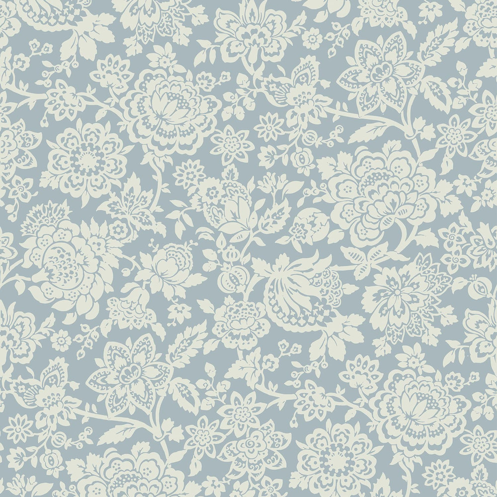 Laura Ashley Trailing Laurissa Pale Seaspray Blue Wallpaper