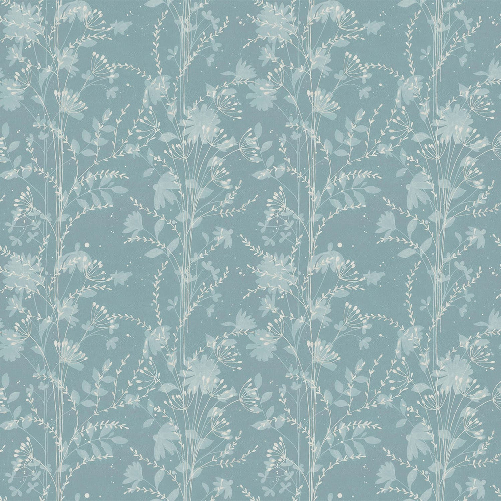 Laura Ashley Fennelton Pale Newport Blue Wallpaper
