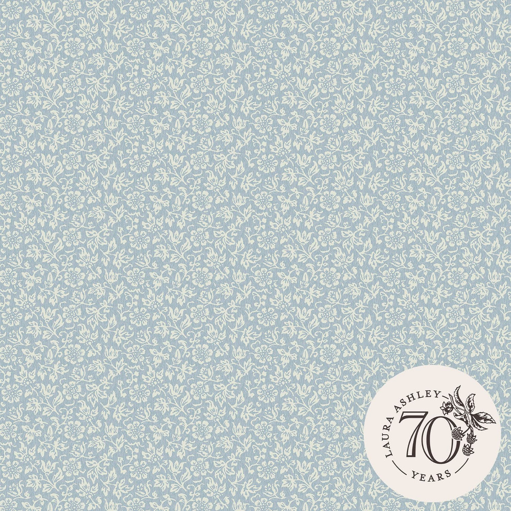 Laura Ashley Sweet Alyssum Pale Seaspray Blue Wallpaper