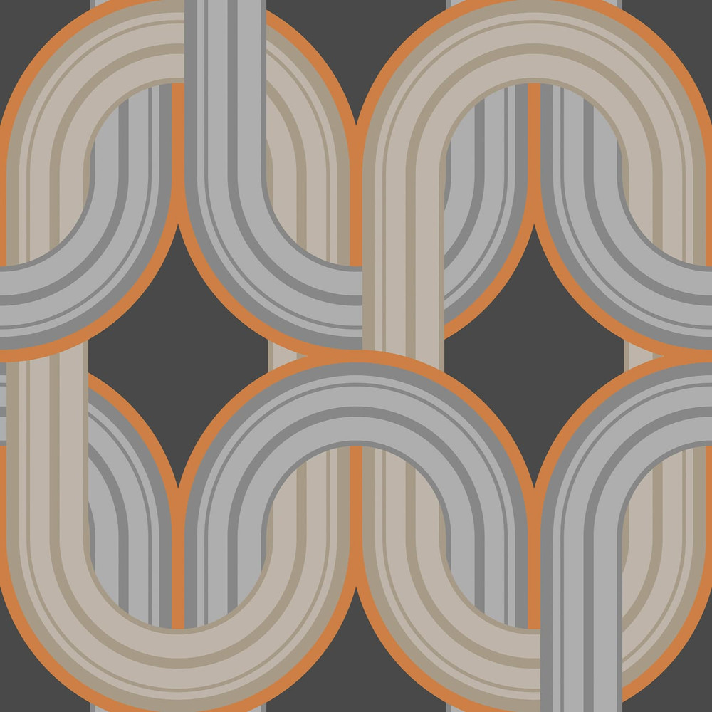 In the Loop Choc Orange Wallpaper