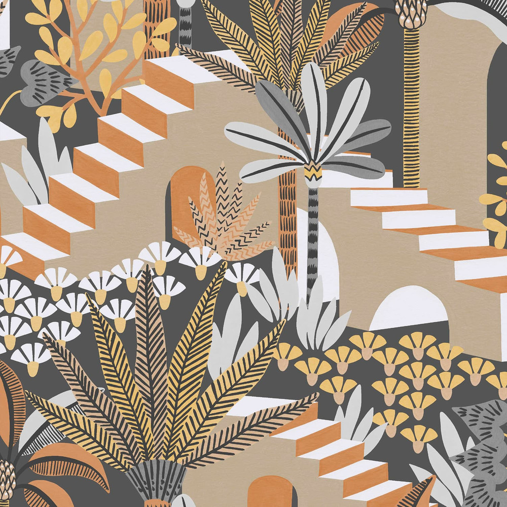 Vacay Ochre Wallpaper