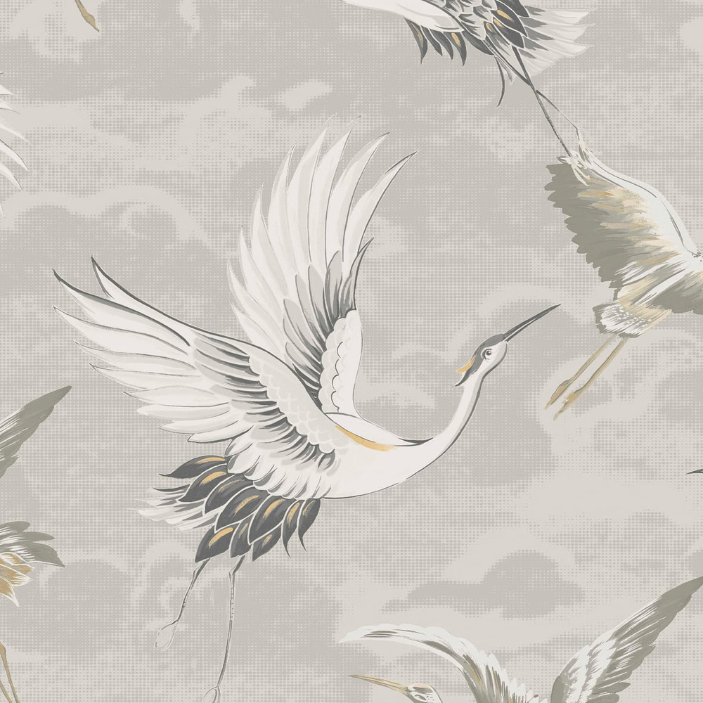 Kranes Neutral Wallpaper
