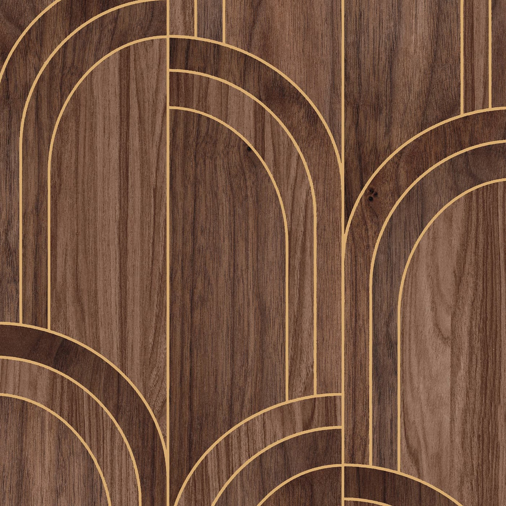 Modella Wood Walnut Wallpaper