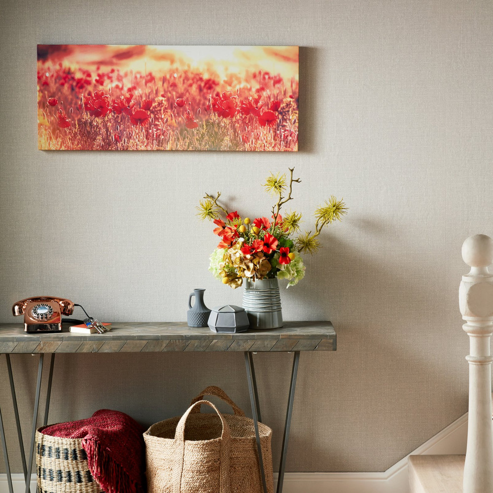 Peaceful Poppy Fields Printed Canvas Wall Art
