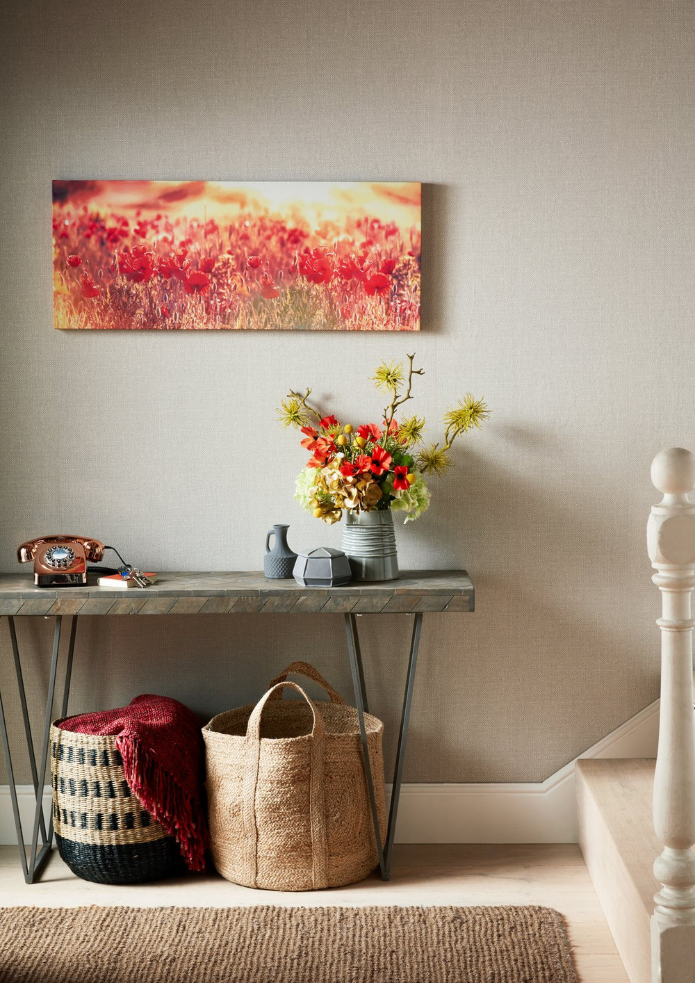 Peaceful Poppy Fields Printed Canvas Wall Art