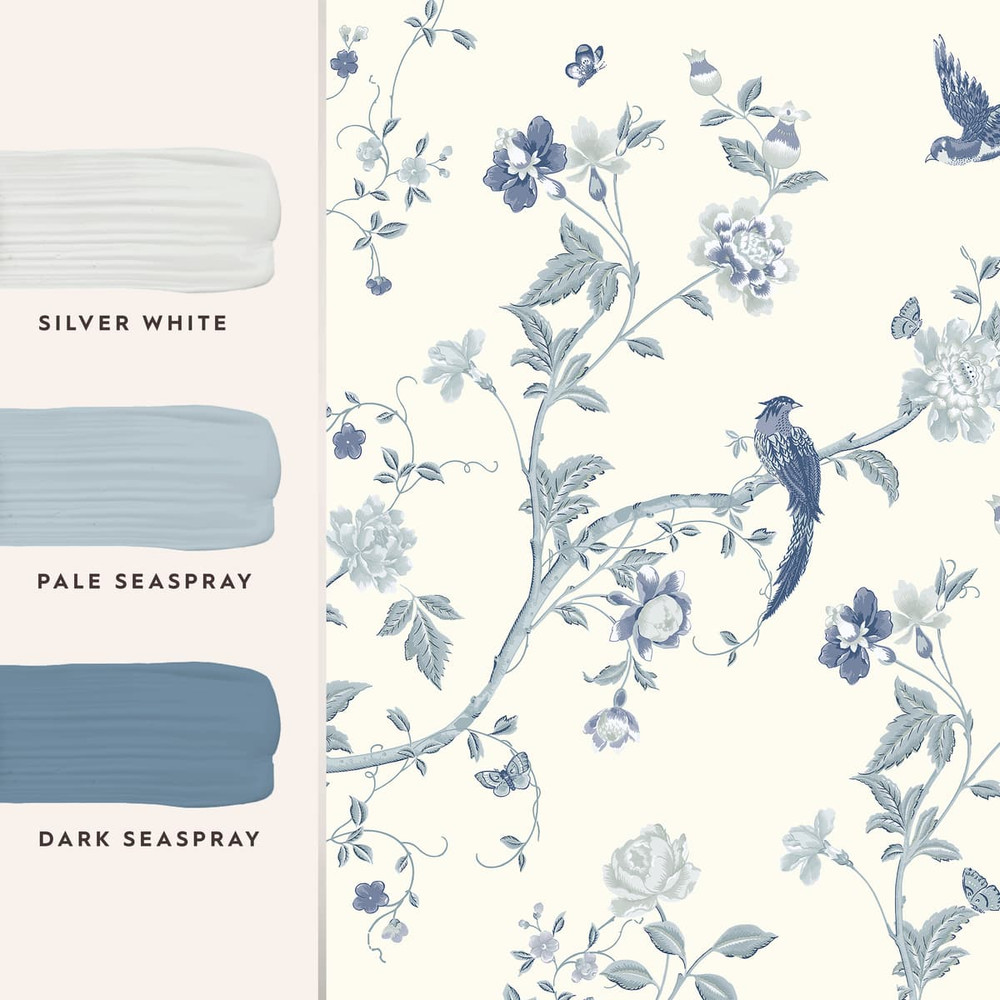 Laura Ashley Summer Palace Royal Blue Bespoke Mural