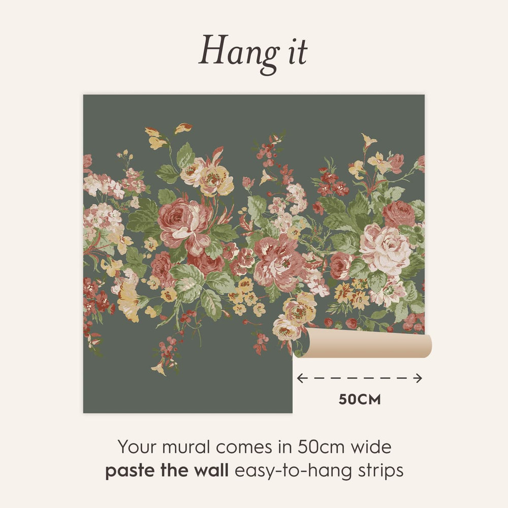 Laura Ashley Rosemore Fern Green Bespoke Mural