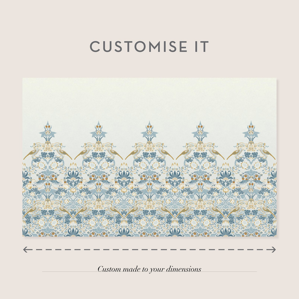 Strawberry Thief Soft Blue Bespoke Mural