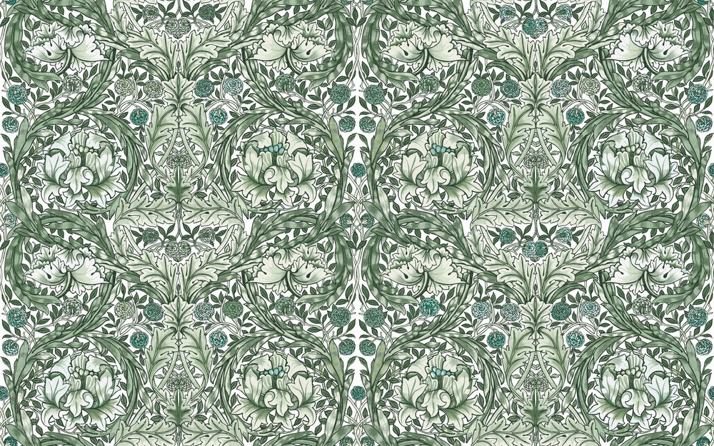 African Marigold Green Bespoke Mural