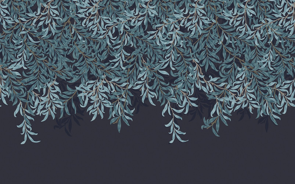 Willow Bough Navy Bespoke Mural