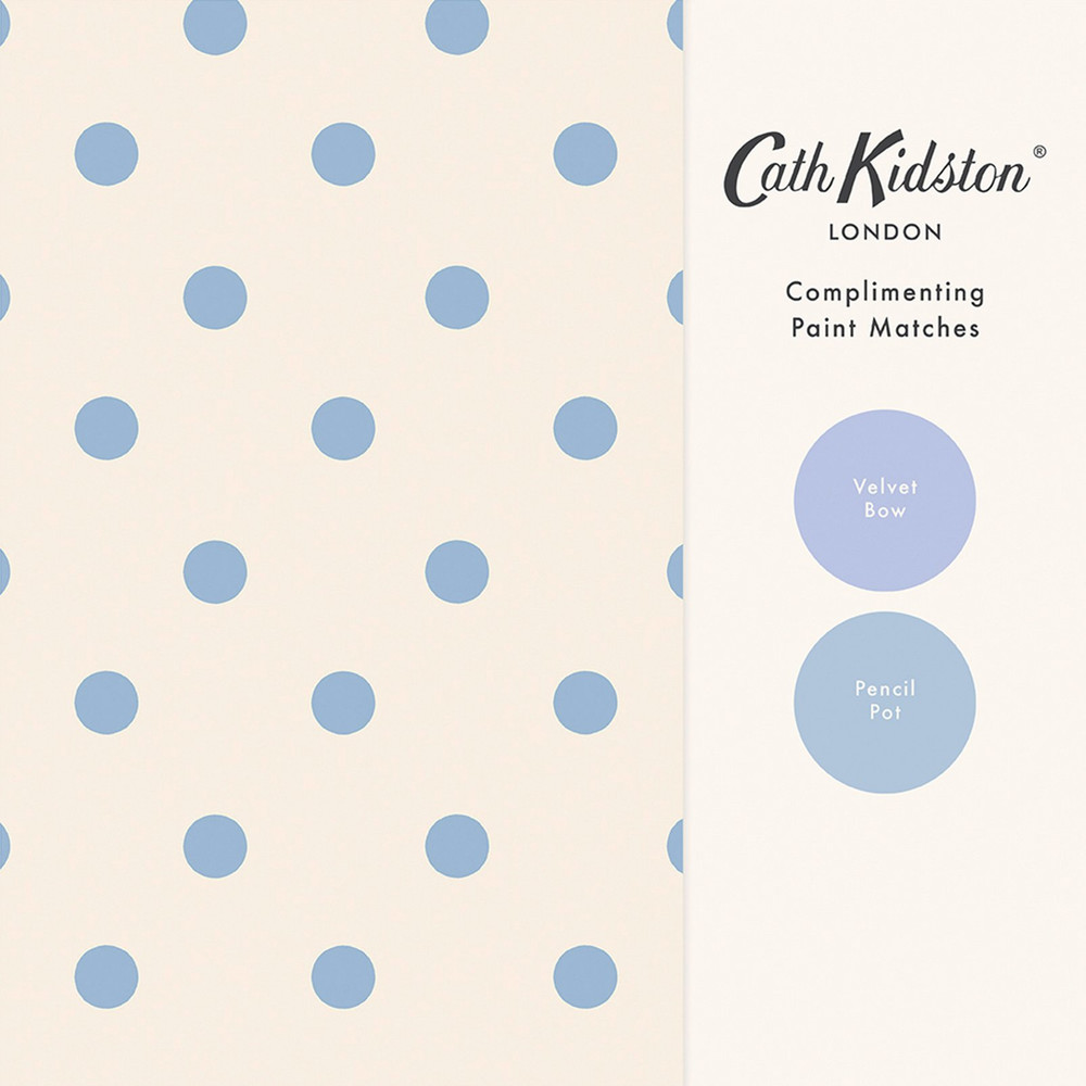 Cath Kidston Button Spot Blue Wallpaper
