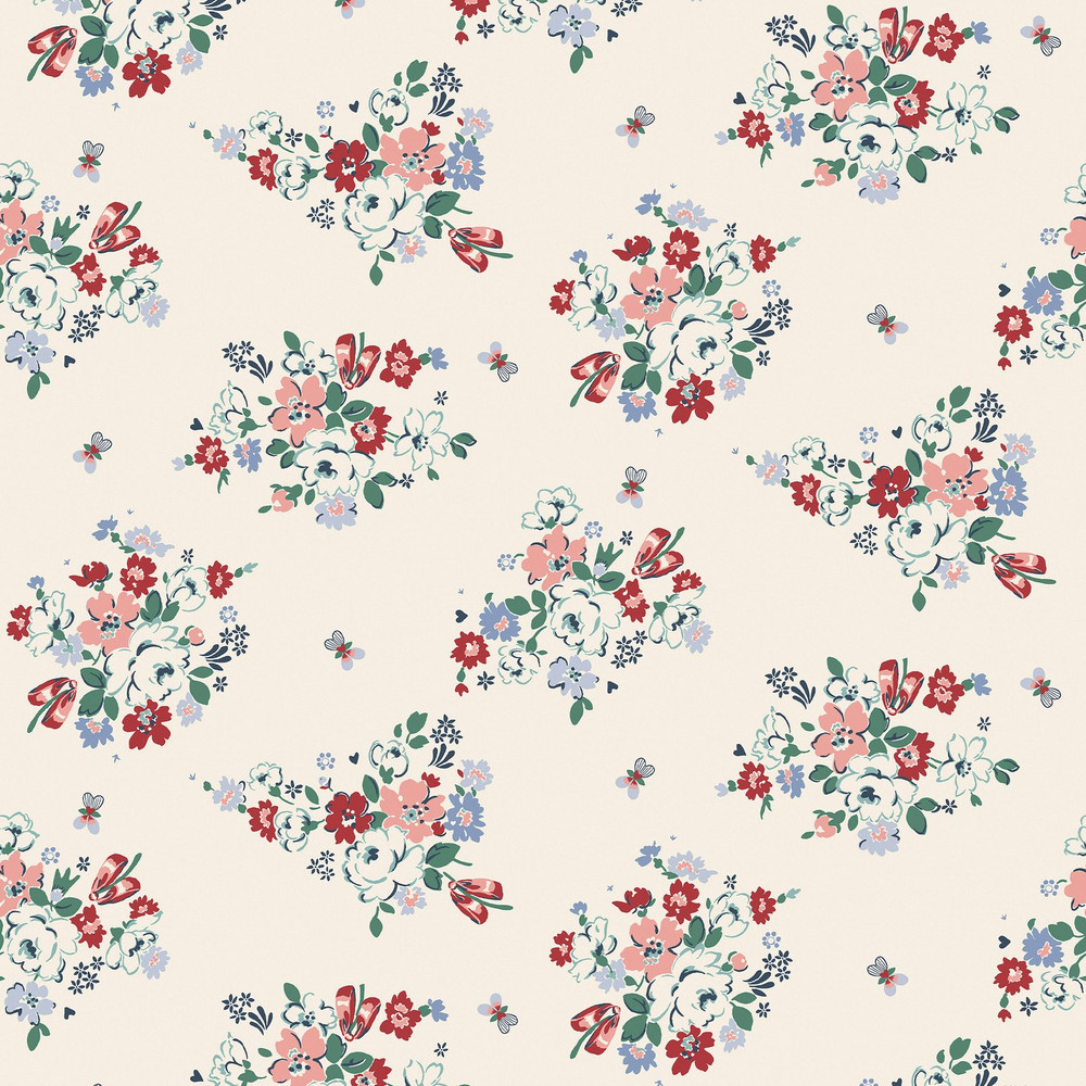 Cath Kidston Clifton Floral Cream Wallpaper
