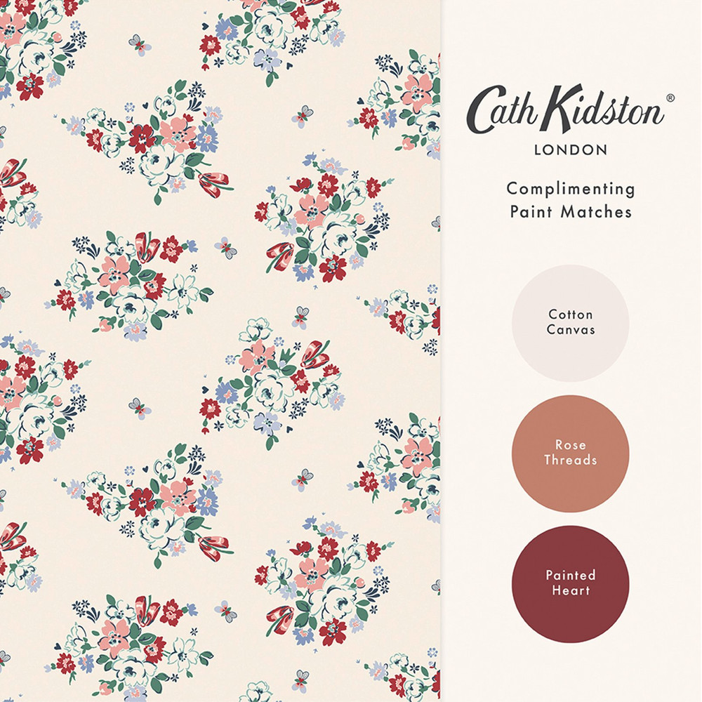Cath Kidston Clifton Floral Cream Wallpaper