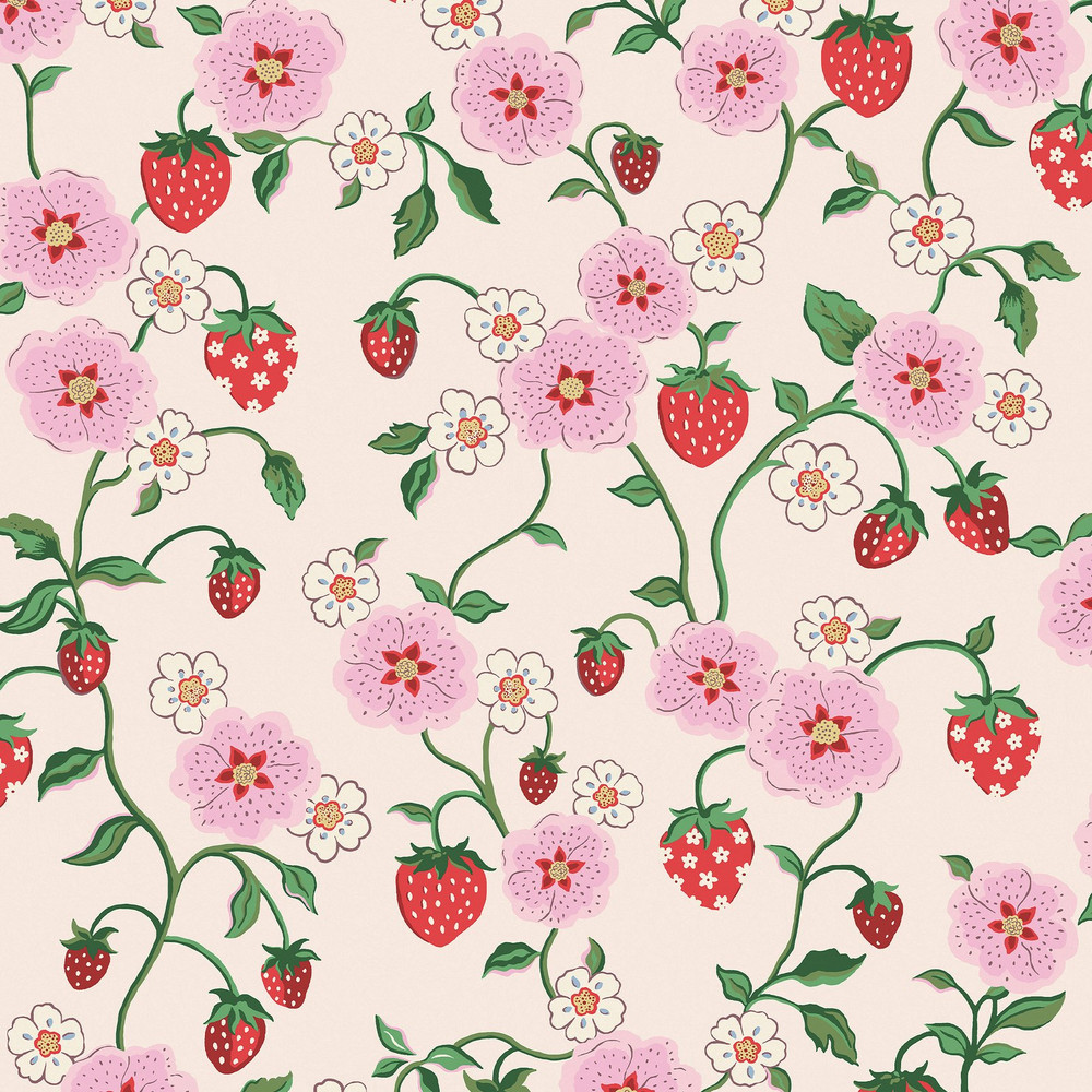 Cath Kidston Strawberry Spring Wallpaper