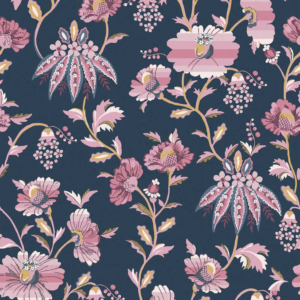 Cath Kidston Friendship Garden Navy Wallpaper