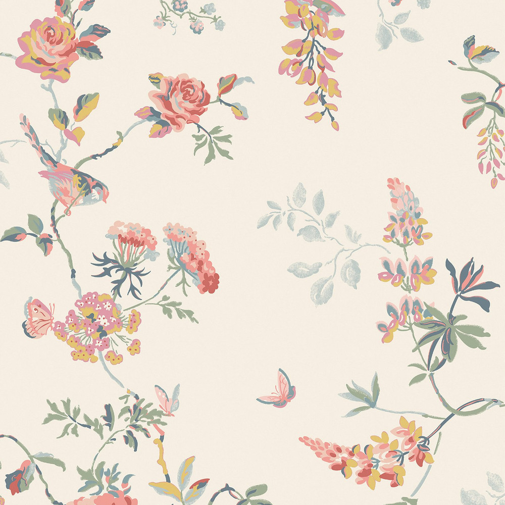 Cath Kidston Birds & Roses Spring Wallpaper