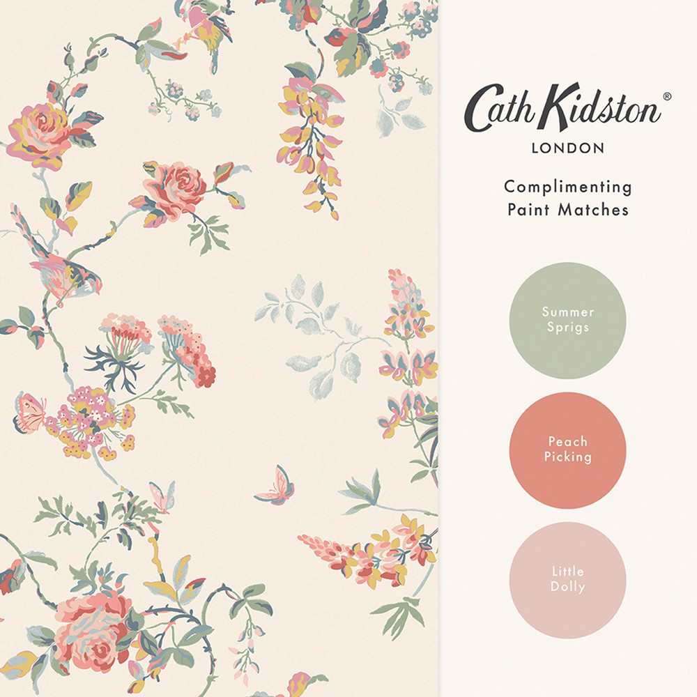 Cath Kidston Birds & Roses Spring Wallpaper
