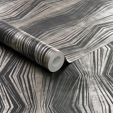 vermeil stripe charcoal wallpaper