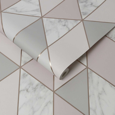 marble geo blush wallpaper