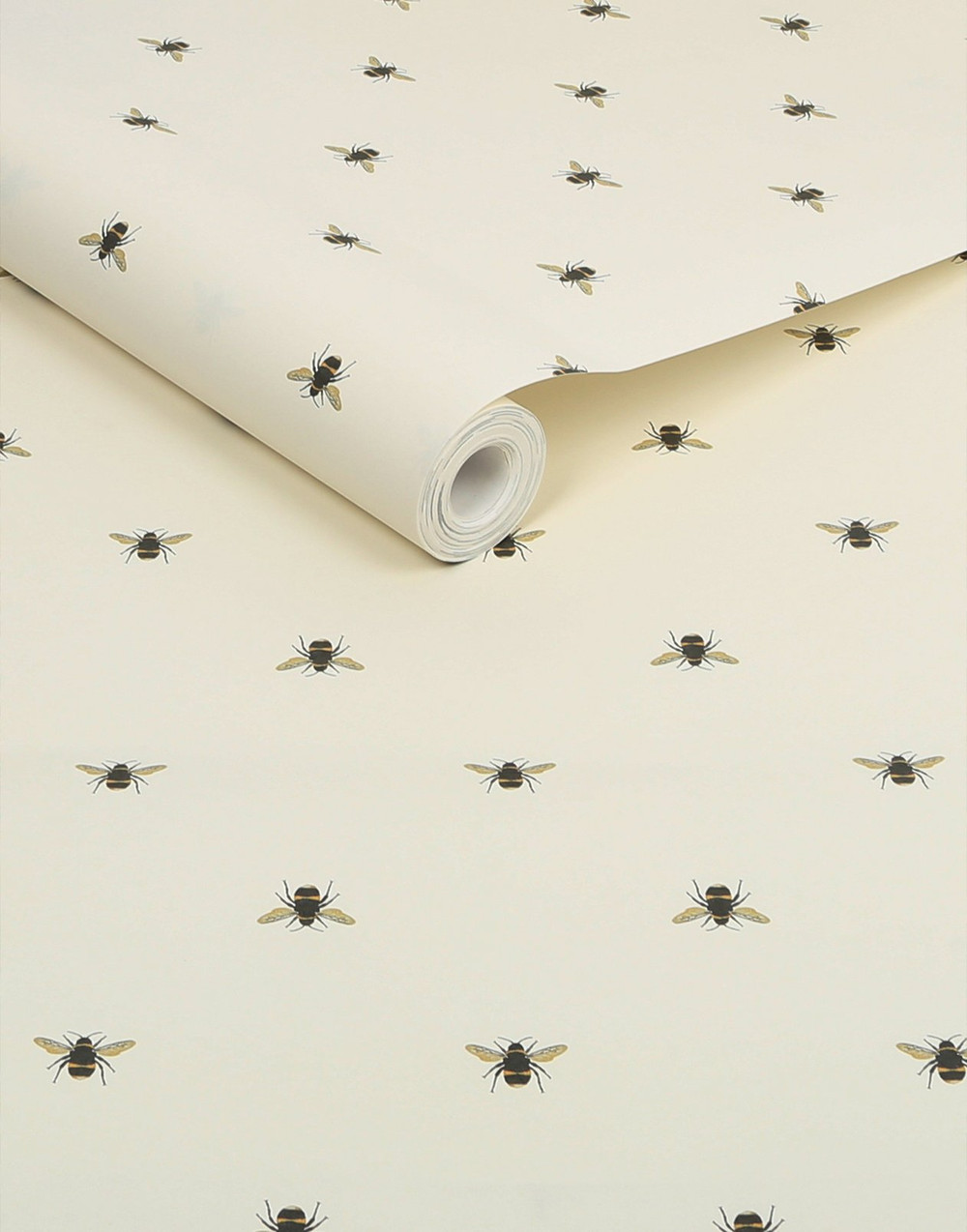 Joules Botanical Bee Creme Wallpaper