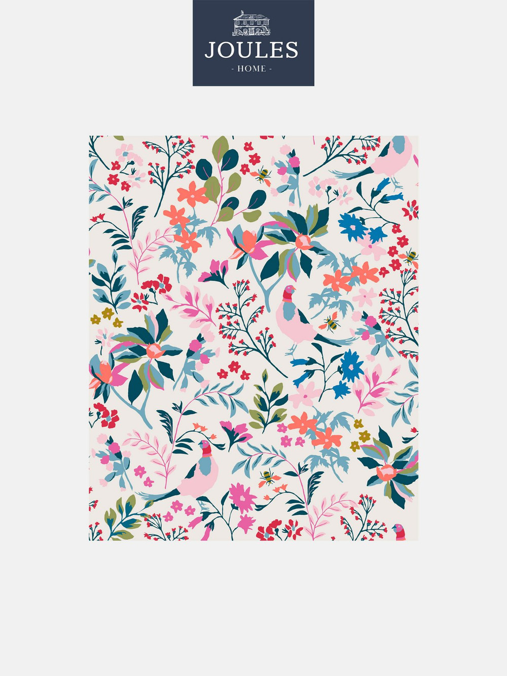 Joules Fields Edge Floral Antique Creme Wallpaper