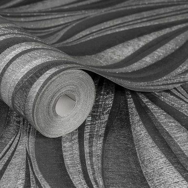 tango charcoal and silver wallpaper