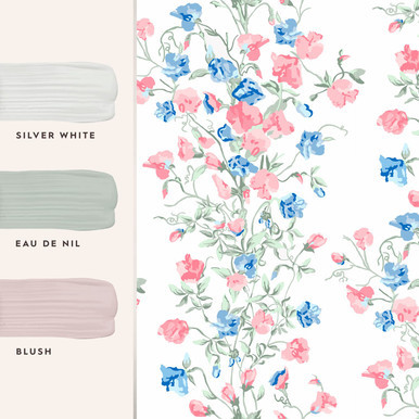 Laura Ashley Charlotte Coral Pink Wallpaper