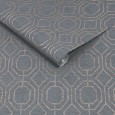 luxe geo charcoal wallpaper