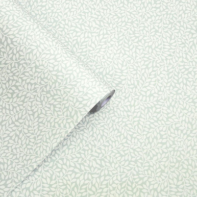 Laura Ashley Little Vines Duck Egg Wallpaper