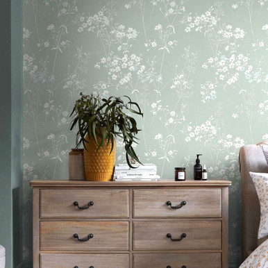 next leaf duck egg wallpaper