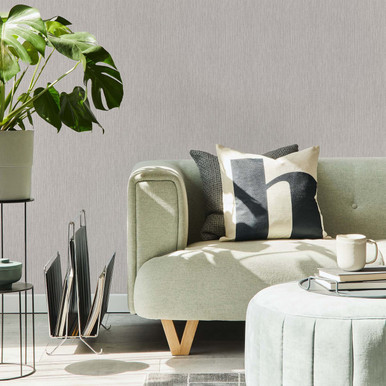 Chunky Grasscloth Neutral Wallpaper